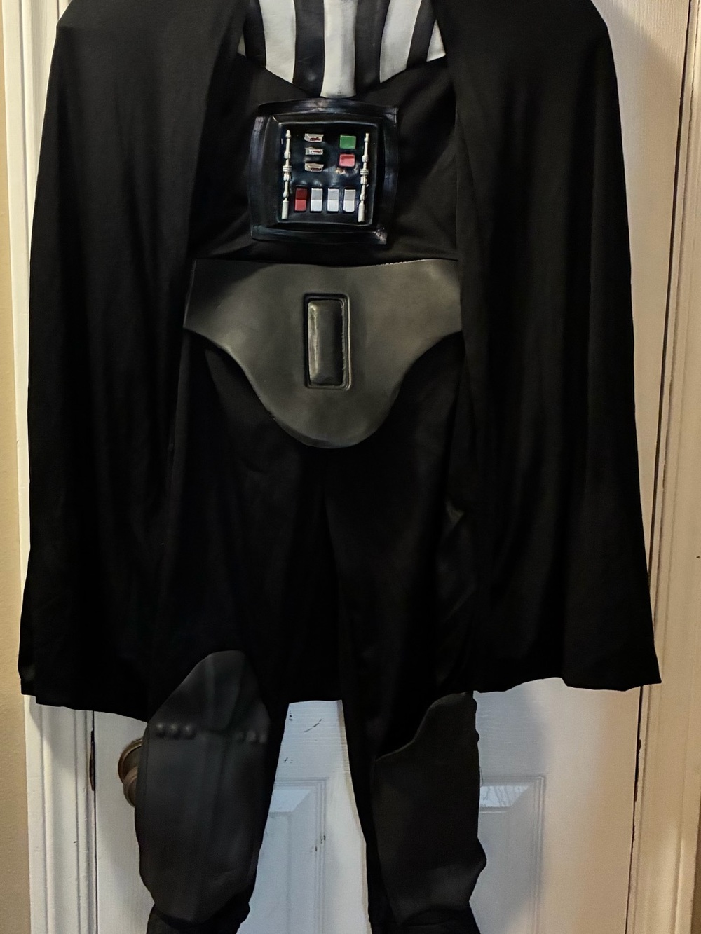 Star Wars Black Darth Vader Kids Costume Cape and Chest Panel with Belt